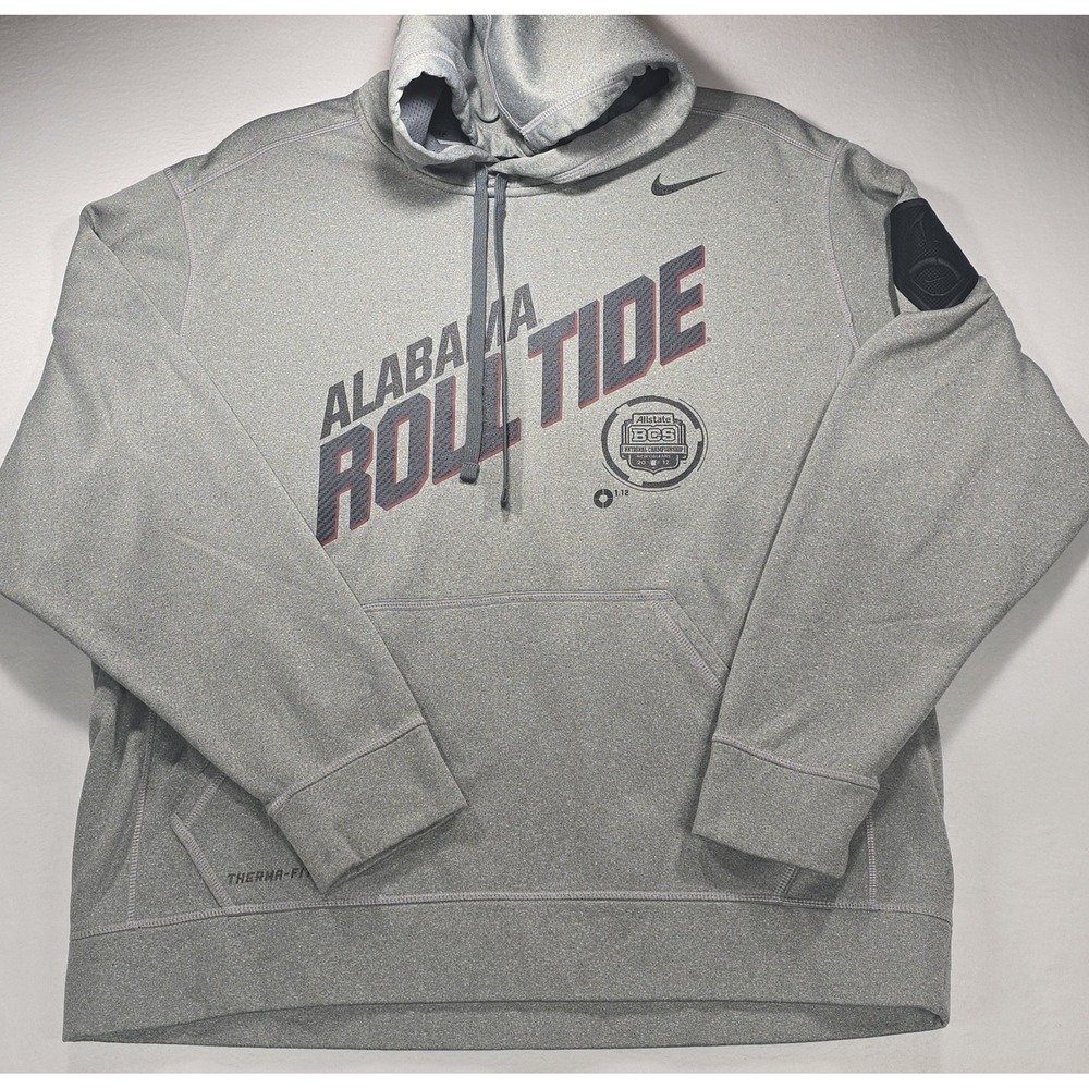 Nike Alabama Roll Tide BCS National Championship 2012 Therma-FIT Hoodie Mens XL‎